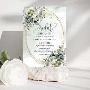 Modern Botanical Watercolor Bridal Shower Invite