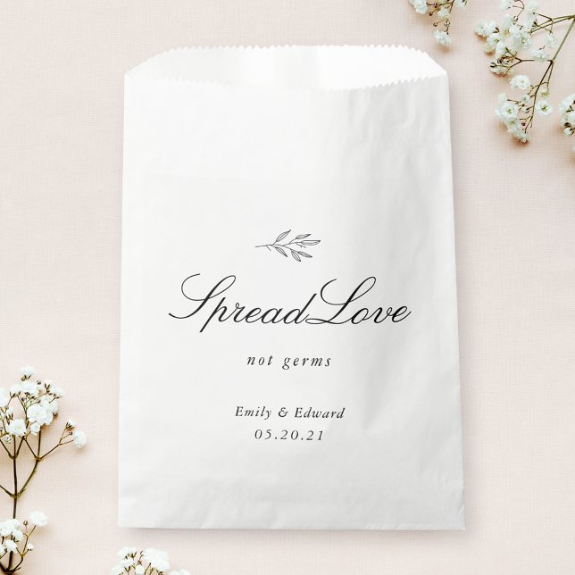 Modern Botanical Wedding Bridal Shower Face Mask Favour Bag (Creator Uploaded)