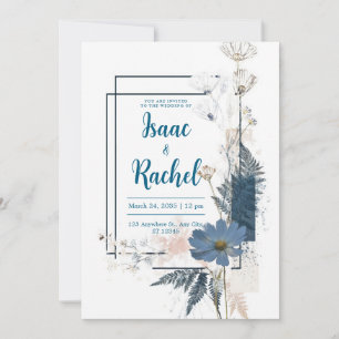 Modern Botanical Wedding Invitation