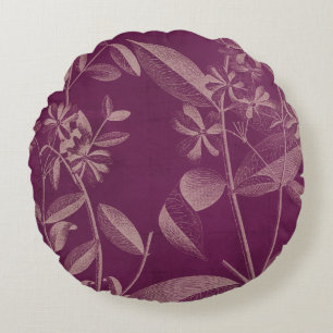Modern Botany III Round Pillow