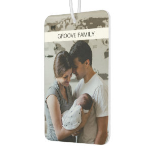 Modern Both Sides Family Photo Custom Unique Car Air Freshener