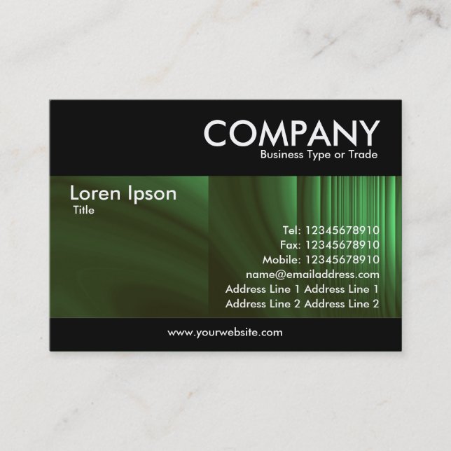 Modern - Bottle Green Texture Business Card (Front)