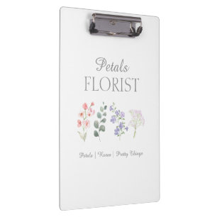 Modern Boutique Florist Business Branding  Clipboard