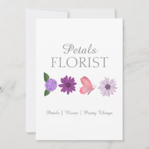  Modern Boutique Florist Business Branding  Thank You Card