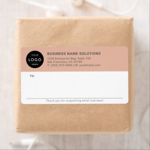 Modern Boutique Logo Dusty Rose Return Address