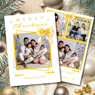 Modern Bow Christmas Photo Holiday Card