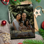 Modern  Bow Merry Christmas Photo Foil Holiday Card<br><div class="desc">Share your warmest wishes with the Modern Bow Merry Christmas Photo Holiday Card. Featuring a sleek layout, bold bow detail, and room for a cherished photo, this card combines classic holiday style with a clean, modern feel. Perfect for sending love and joy to family and friends, it's a timeless way...</div>