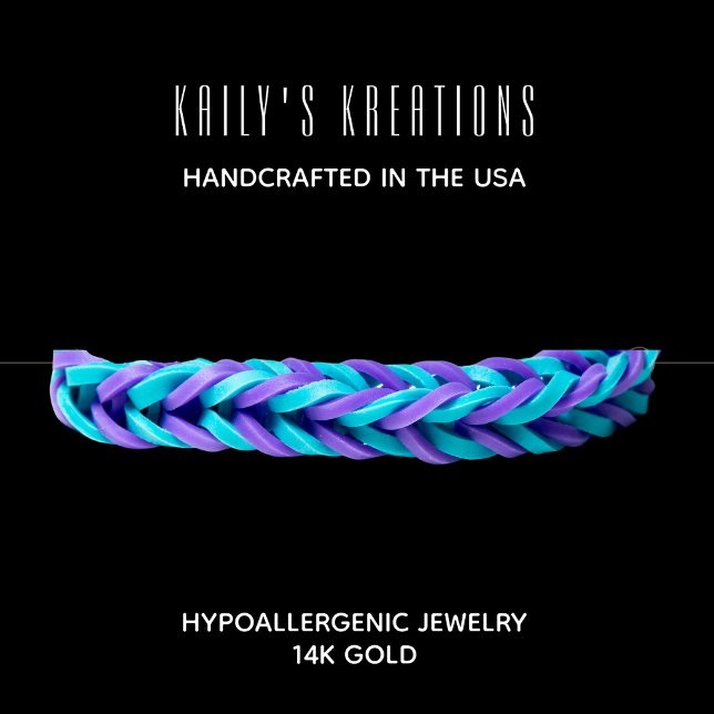 Modern Bracelet Display Black White Square Business Card (Creator Uploaded)