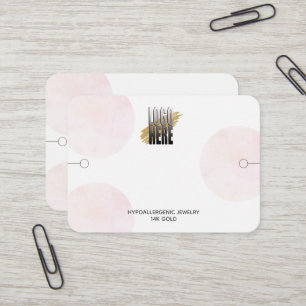 Modern Bracelet Display With Logo Pink Circles Business Card