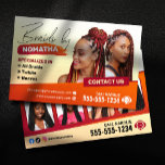 Modern Braiding Salon Braid Stylist Hairstylist  Flyer<br><div class="desc">Create a professional and eye-catching flyer for your braiding business with this customizable template. Featuring a modern design and space for showcasing your braiding styles, weaves, and contact details, this template is perfect for attracting new clients and promoting your services. Easily personalize it with your own photos, logo, and information....</div>