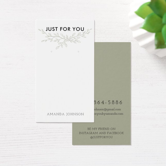 Modern Branch Earthy Earring Display Card (Desk)