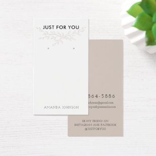 Modern Branch Earthy Earring Display Card