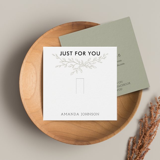Modern Branch Earthy Ring Display Card (Ring Display Card With Modern Branch Earthy Green)