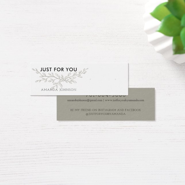 Modern Branch Earthy Stud Earring Display Card (Desk)