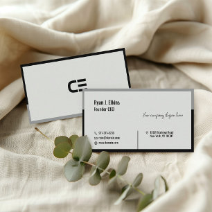 Modern Branding for Founder & CEO Business Card