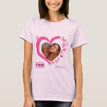 Modern Breast Cancer Awareness Warrior Photo Name