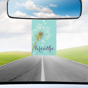 Modern BREATHE Script Dandelion Blue Air Freshener