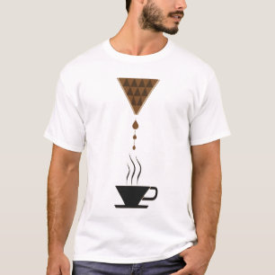 Modern Brew   Geometric Minimalist Pour Over Coffe T-Shirt