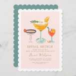 Modern Bridal Brunch Pinky Coctails Blush Bridal Invitation<br><div class="desc">Pink Bridal Brunch Coctails Blush Bridal Shower</div>