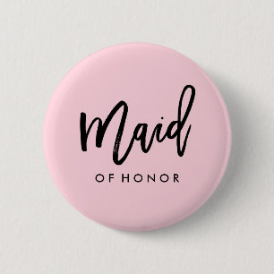 Modern Bridal Party Maid of Honour 2 Inch Round Button