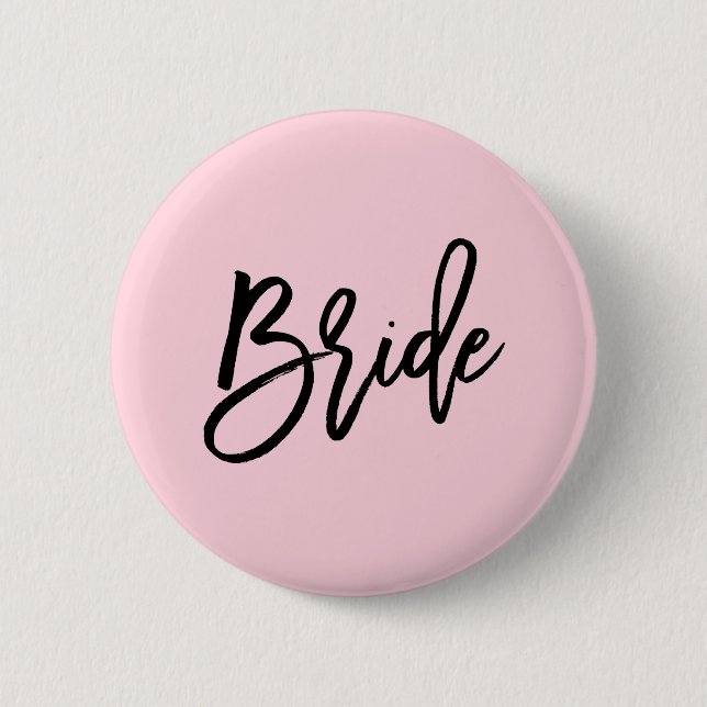 Modern Bridal Party Wedding 2 Inch Round Button (Front)