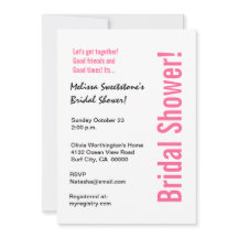 Modern Bridal Shower Black White Zebra