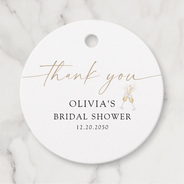 Modern Bridal Shower Gift Tag (Front)
