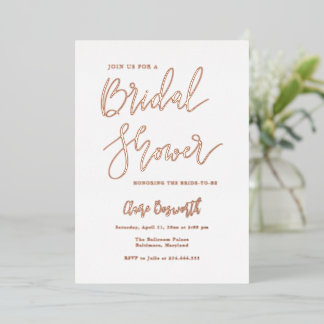 Modern Bridal Shower Script Elegant