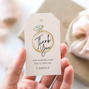 Modern Bridal Shower Thank you Gift Tags