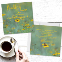 Modern Bridal Shower Yellow Wildflower Photograph
