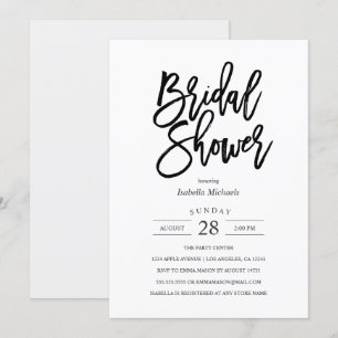 Modern Bride Bridal Shower Invitation
