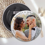 Modern Bride Groom Simple Photo Wedding Bottle Opener<br><div class="desc">Add the finishing touch to your wedding with these modern and simple custom photo bottle openers. Perfect as wedding favours to all your guests . Customize these wedding bottle openers with your favourite engagement photo, newlywed photo, and personalize with name and date. See our wedding collection for matching wedding favours,...</div>