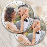 Modern Bride Groom Simple Photo Wedding Magnet<br><div class="desc">Add the finishing touch to your wedding with these modern and simple custom photo wedding magnets. Perfect as wedding favours to all your guests . Customize these wedding magnets with your favourite engagement photo, newlywed photo, and personalize with name and date. See our wedding collection for matching wedding favours, newlywed...</div>
