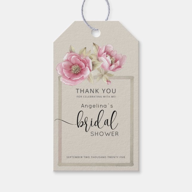 Modern Bride Shower Gift Tags  (Front)
