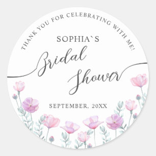 Modern Bride Shower Square Sticker 