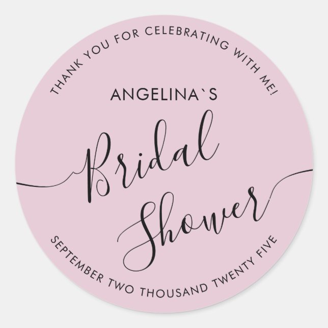 Modern Bride Shower Square Sticker  (Front)