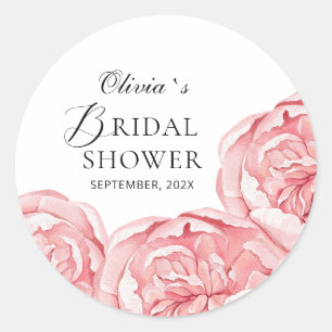 Modern Bride Shower Square Sticker 