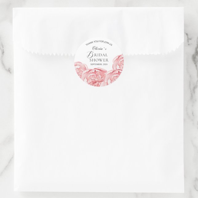 Modern Bride Shower Square Sticker  (Bag)