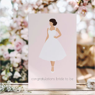 Modern Bride Wedding Dress Congratulations Card