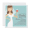 Modern Bride Wine Theme Bridal Shower Invitation