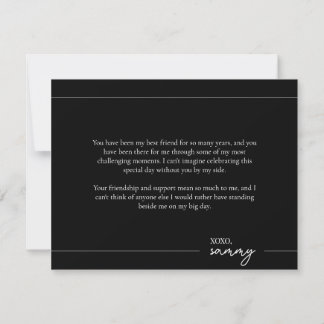 Modern Bridesmaid Proposal Card