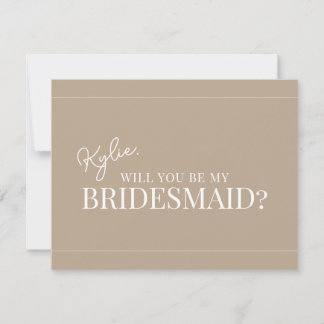 Modern Bridesmaid Proposal Card