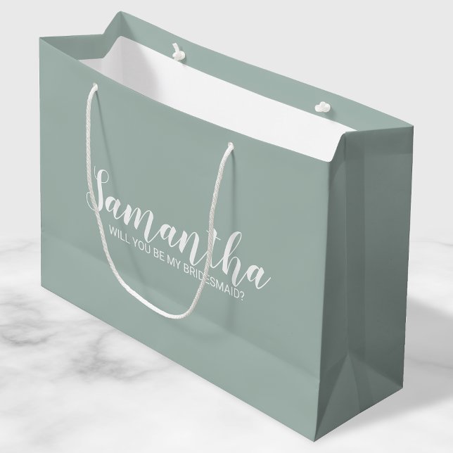 Modern Bridesmaid Proposal Large Gift Bag (Creator Uploaded)