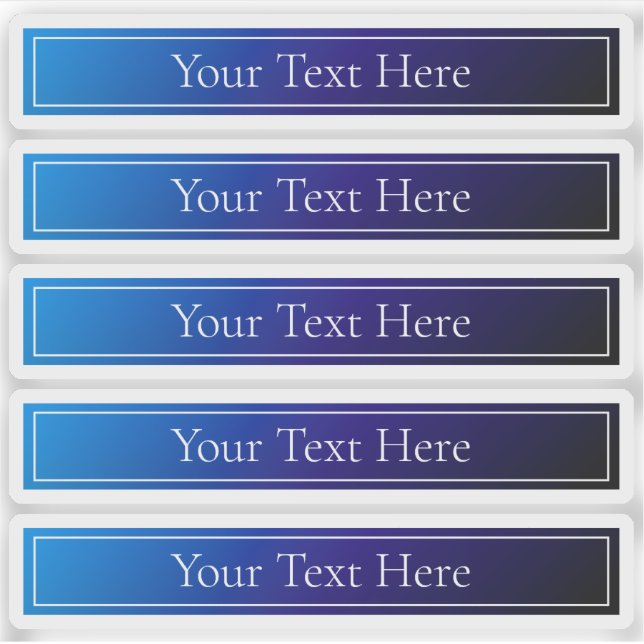 Modern Bright Blue & Purple Gradient Ombre (Front)