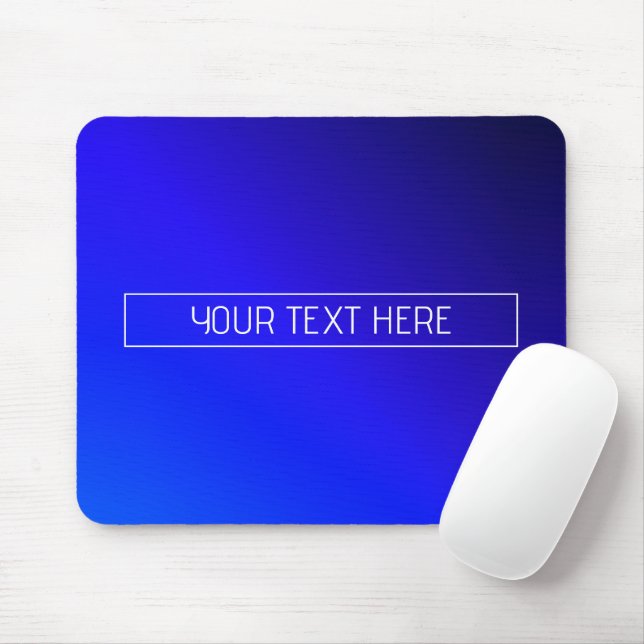 Modern Bright Blue & Purple Gradient Ombre Mouse Pad (With Mouse)