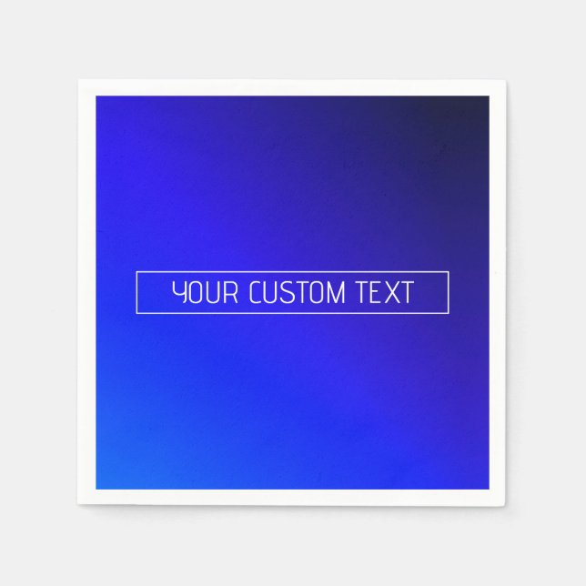 Modern Bright Blue & Purple Gradient Ombre Napkin (Front)