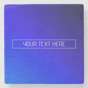 Modern Bright Blue & Purple Gradient Ombre Stone Coaster
