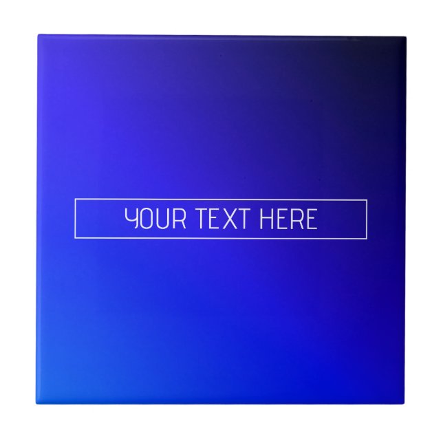 Modern Bright Blue & Purple Gradient Ombre Tile (Front)