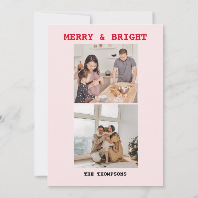Modern bright christmas cards (Front)