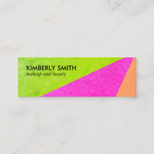 Modern Bright Colour Blocks Mini Business Card